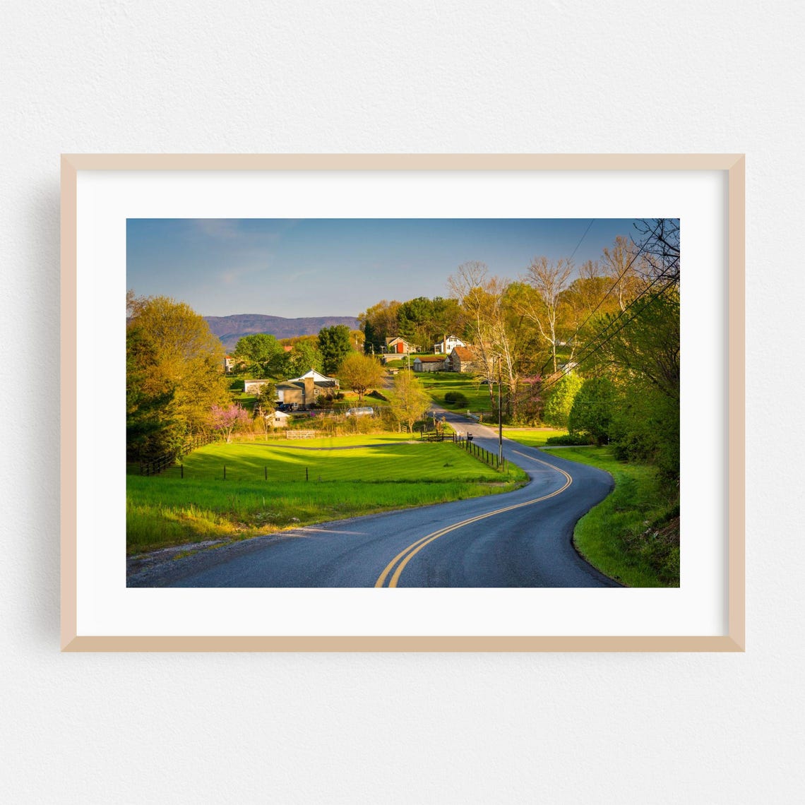Virginia Rural Country Road With Rolling Hills Summer Poster