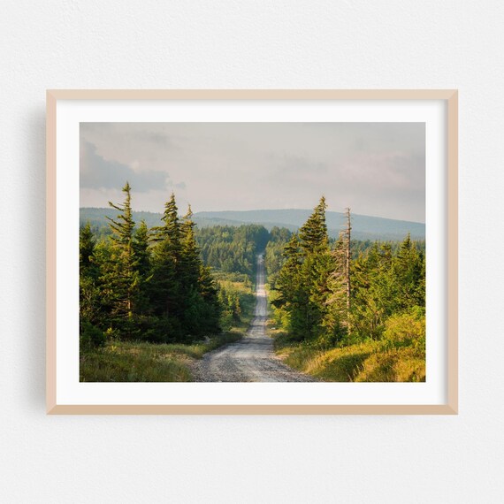 West Virginia Gravel Forest Road Mountain Landscape Nature Scenic Poster
