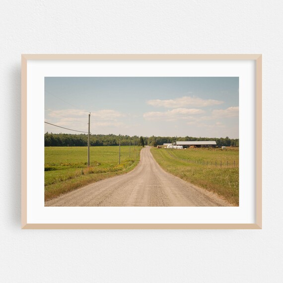 Sheffield Vermont Country Road Farm Photography Poster With Rural Scene
