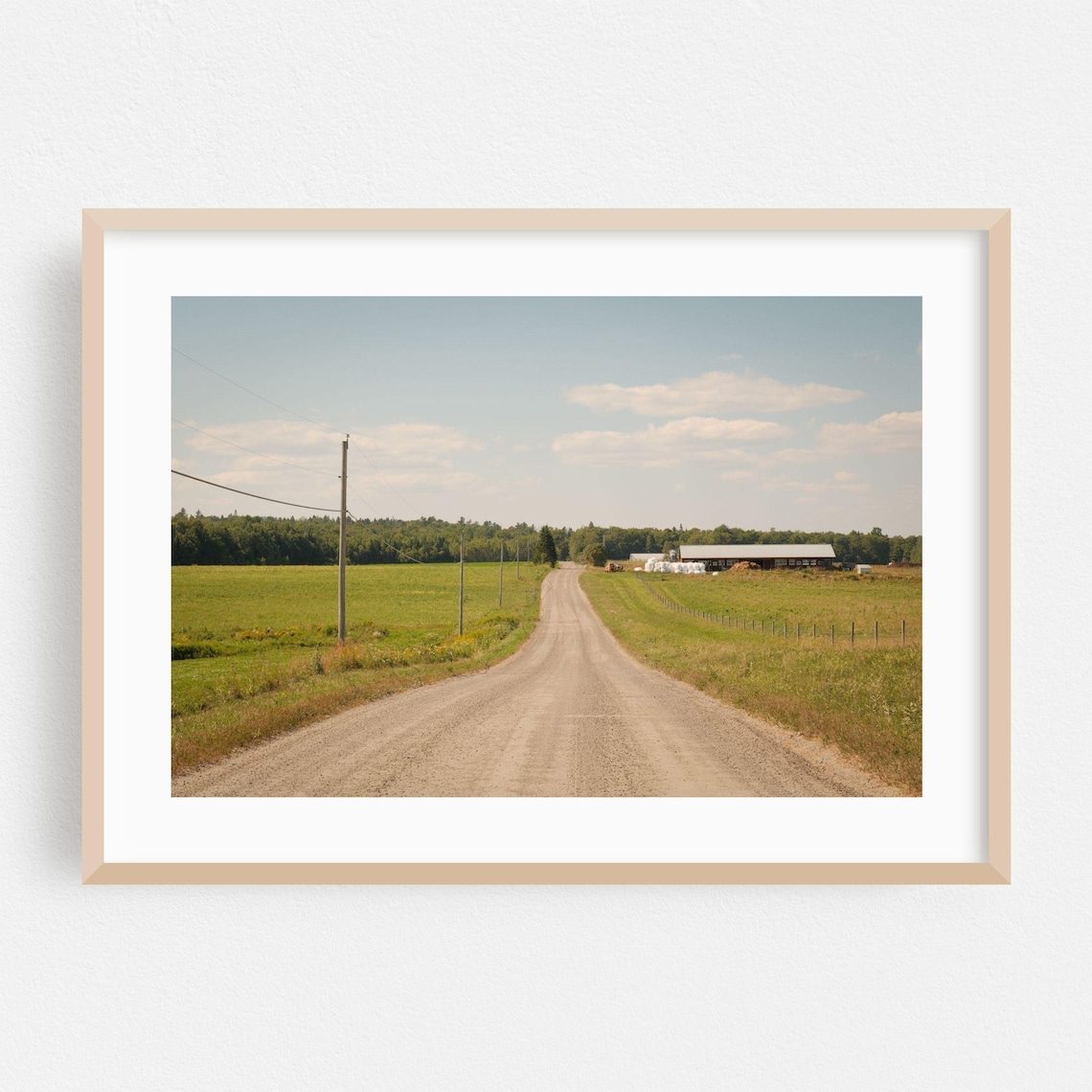 Sheffield Vermont Country Road Farm Photography Poster With Rural Scene