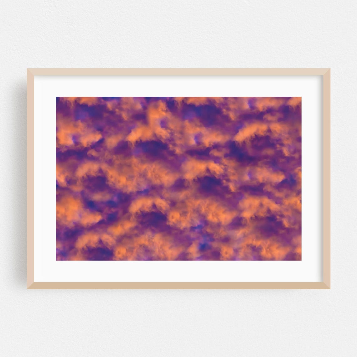 Psychedelic Sunset Clouds Orange Purple Abstract Sky Fine Art Poster