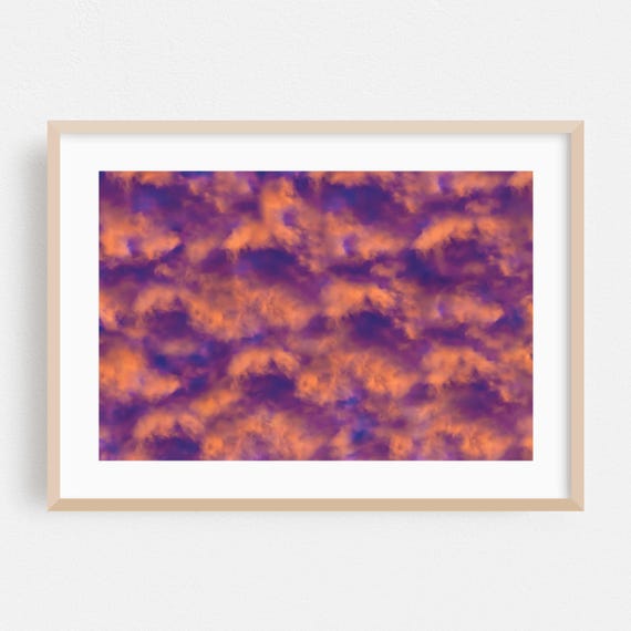 Abstract Print Sunset Wall Art Psychedelic Framed Nature Home Decor Surrealism Poster Pastel Fine Photography Sierra Skies