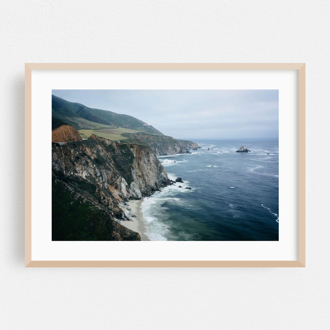 Big Sur California Dramatic Cliffs Overlooking Ocean Photo Poster