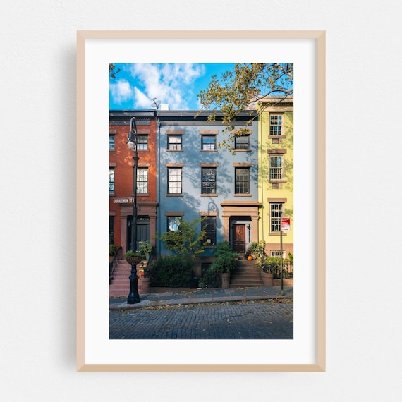Brooklyn Brownstones On Joralemon Street In Autumn Art Poster