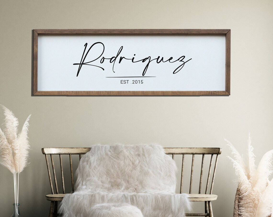 Personalized Family Name Plaque, Wood Sign Art Print - Image 3