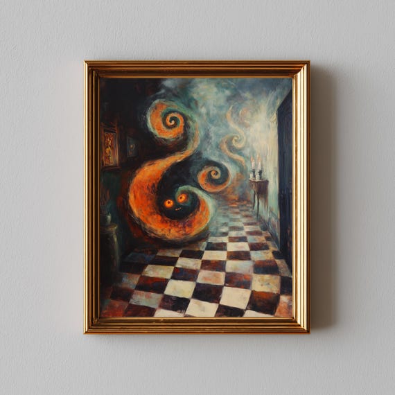 Surreal Gourd Art Print, Dreamlike Autumn Decor