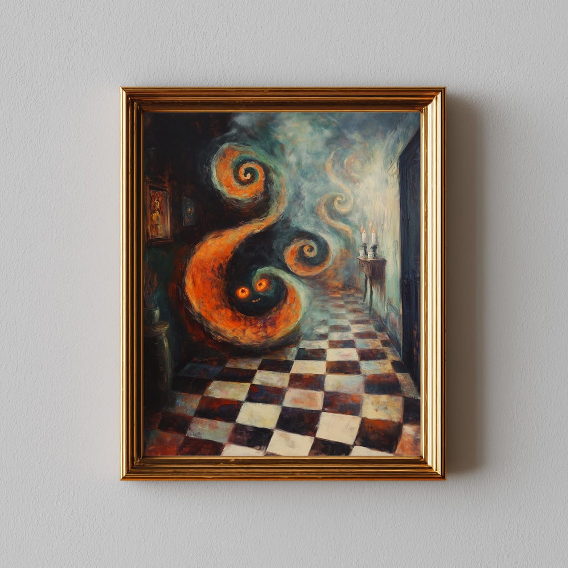 Surreal Gourd Art Print, Dreamlike Autumn Decor