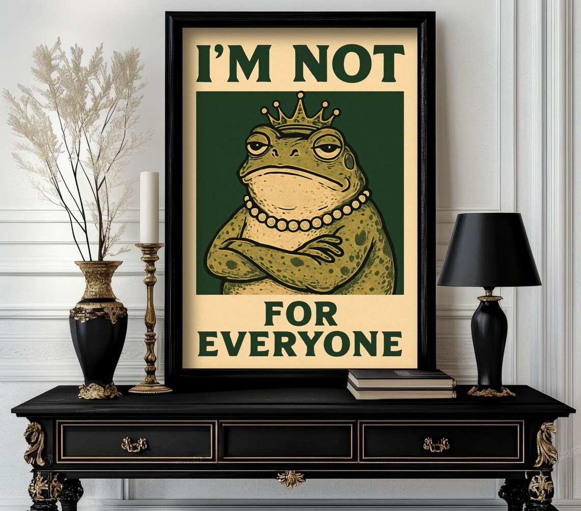Funny Animal Im Not For Everyone Retro Art Trending Decor White Elephant Gift Lover Cute Motivational 46