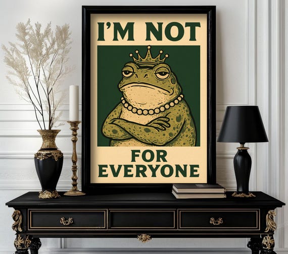 Funny Animal Im Not For Everyone Retro Art Trending Decor White Elephant Gift Lover Cute Motivational 46