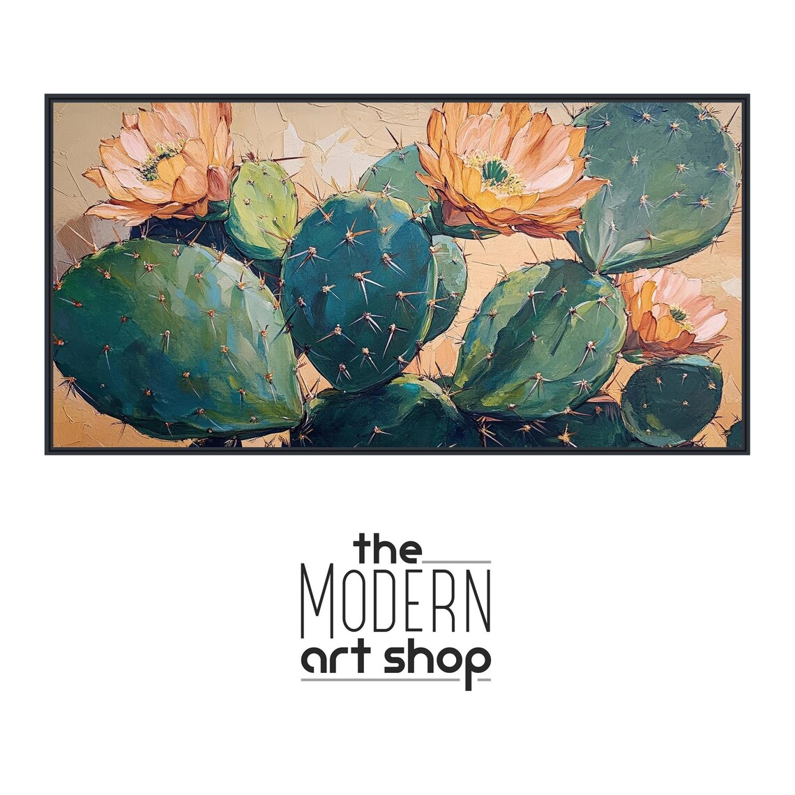 Southwestern Cactus, Vintage Mid-Century Art Print - Image 4