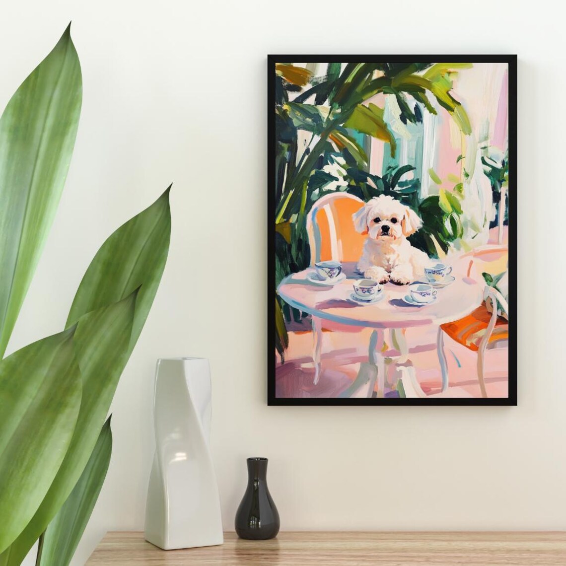 Retro Bichon Frise Poster, Vintage Dog Art Print - Image 2
