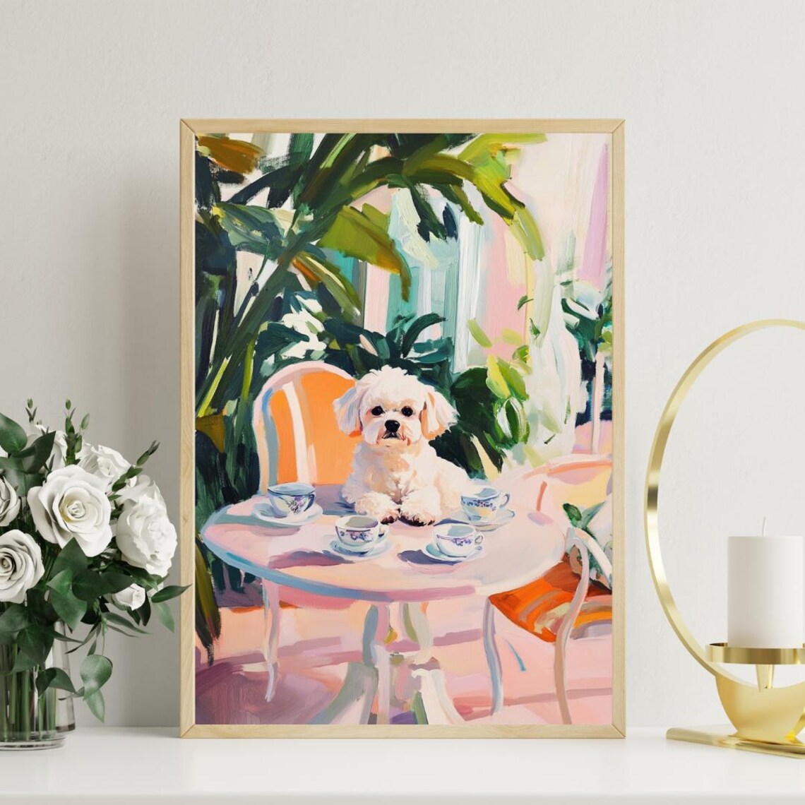 Retro Bichon Frise Poster, Vintage Dog Art Print - Image 3
