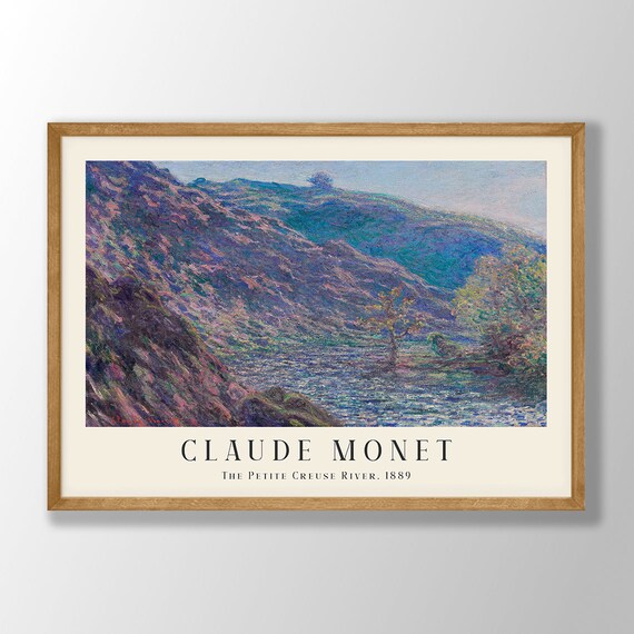 Claude Monet The Petite Creuse River 1889 Violet Gorge Landscape Poster