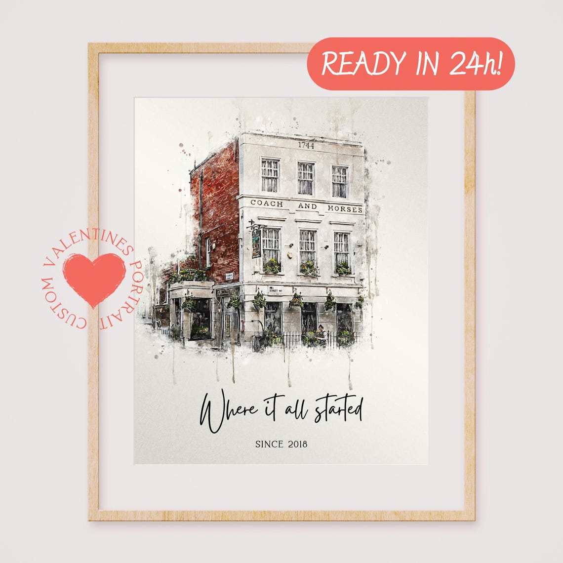 Where It All Started Custom First Date Venue Painting Poster