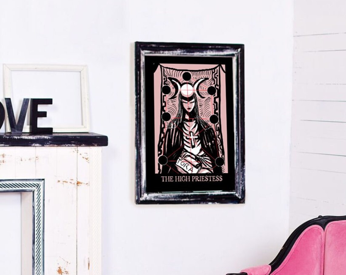 The High Priestess, Goth Tarot Poster - Image 2