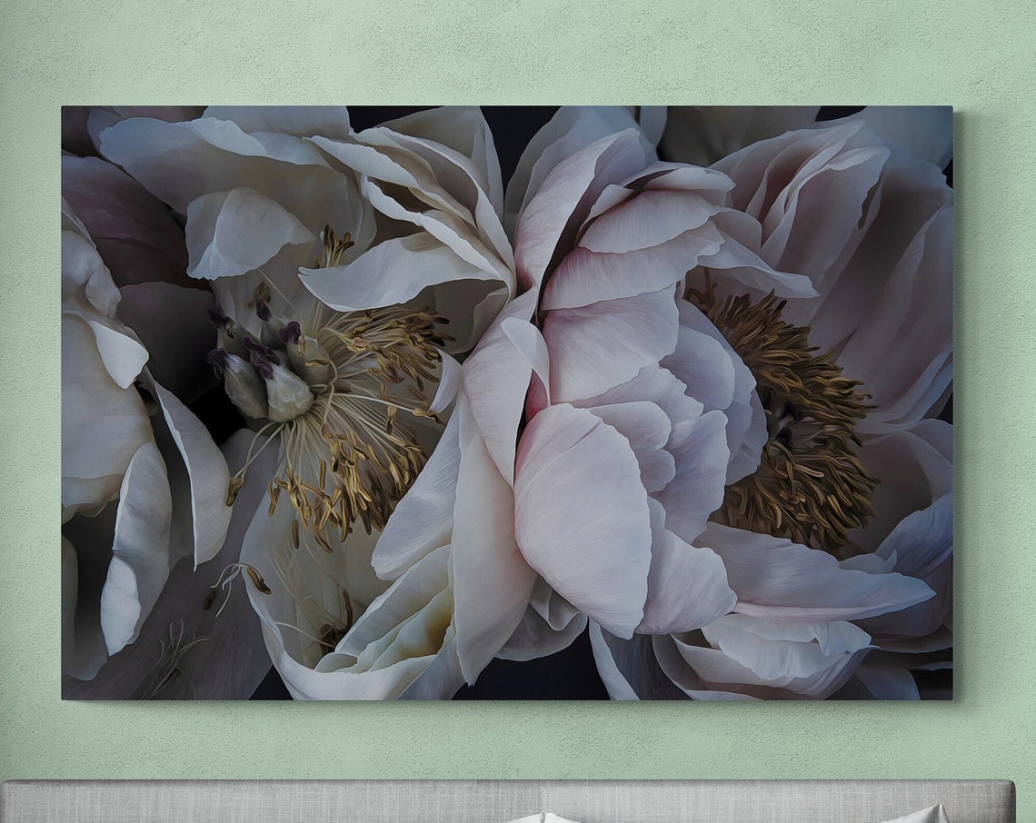 Blush Pink White Rose Bouquet Soft Petal Floral Romantic Art Poster - Image 3