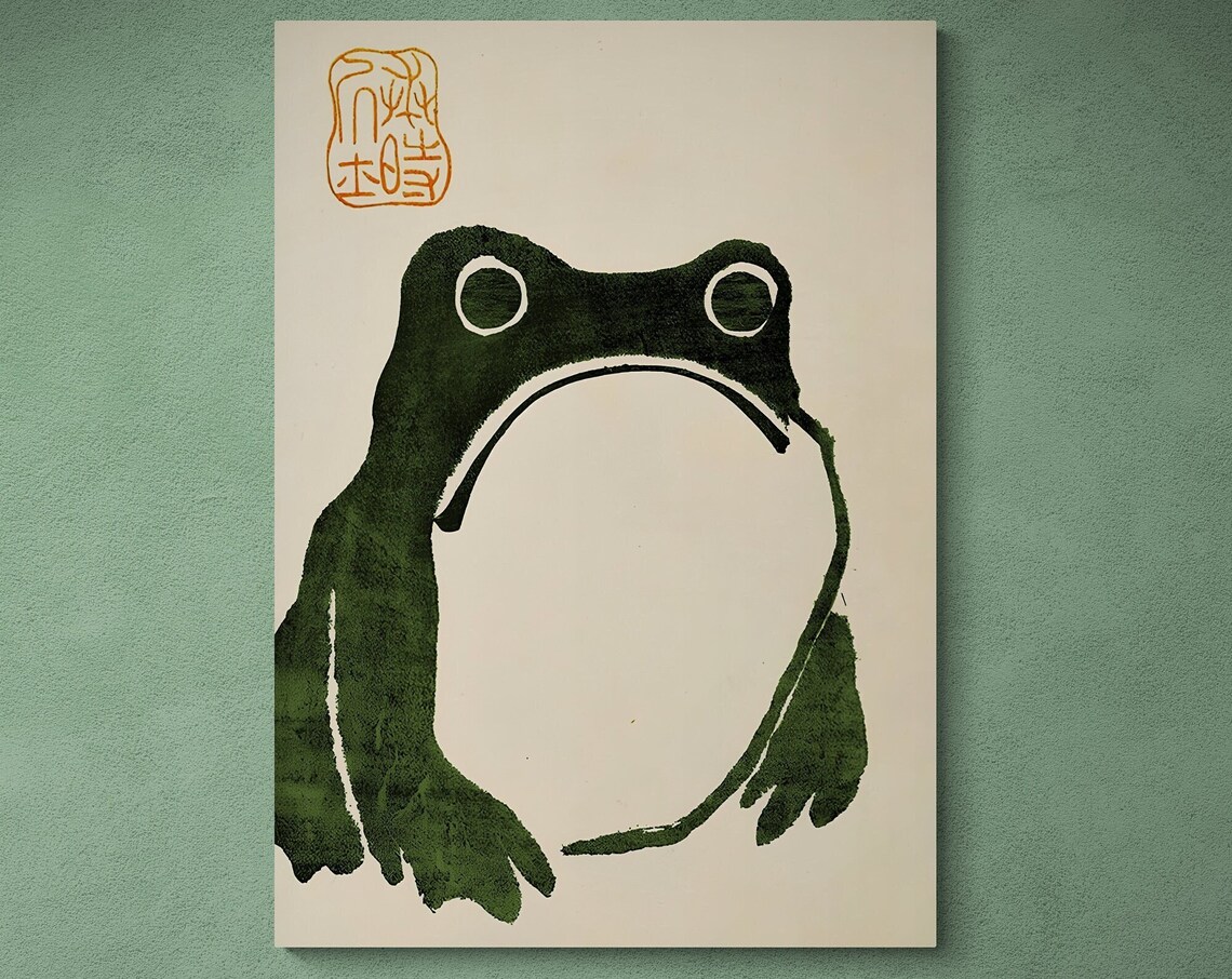 Matsumoto Hoji Frog Ukiyo E Japanese Vintage Frog Painting Art Poster - Image 3