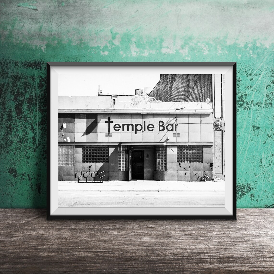 Temple Bar Detroit Yellow Facade Red Lettering Bar Photo Poster - Image 2