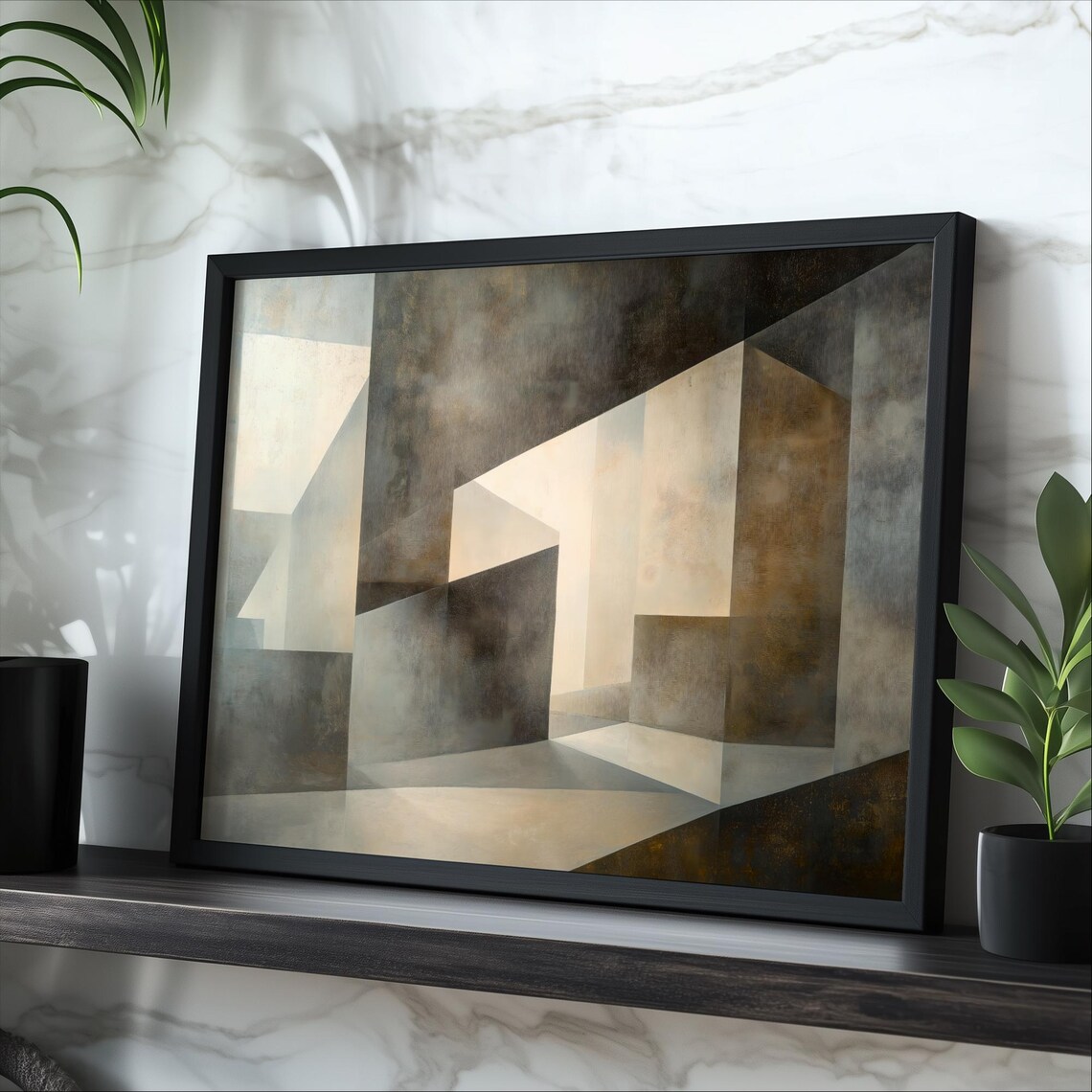 Geometric Architecture Print Minimalist Abstract Wall Art