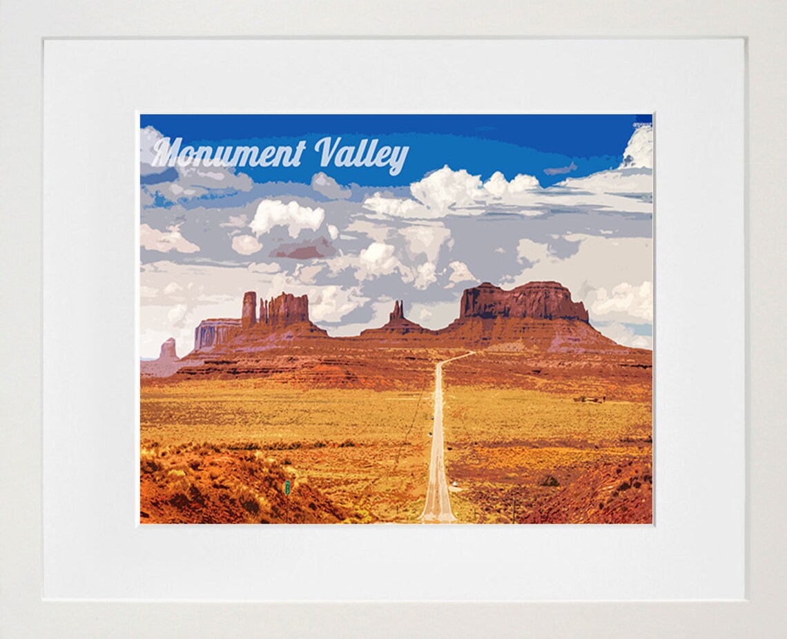 Monument Valley Print Travel Poster National Park Art Zb18a