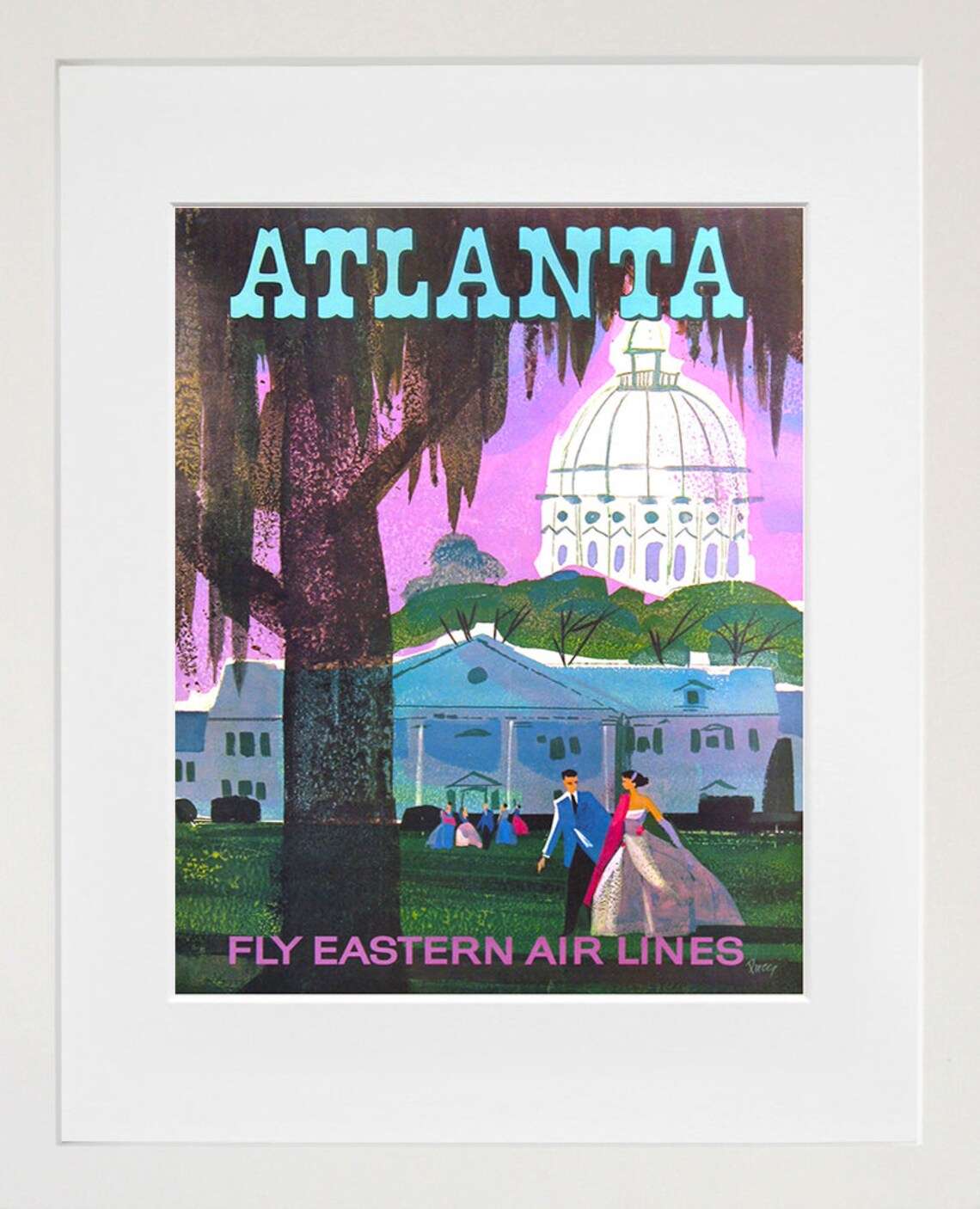 Atlanta Vintage Travel Poster, Georgia Art Print