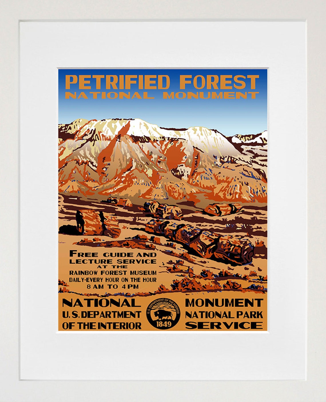 Petrified Forest Art Print National Monument Poster Tr31a - Image 2
