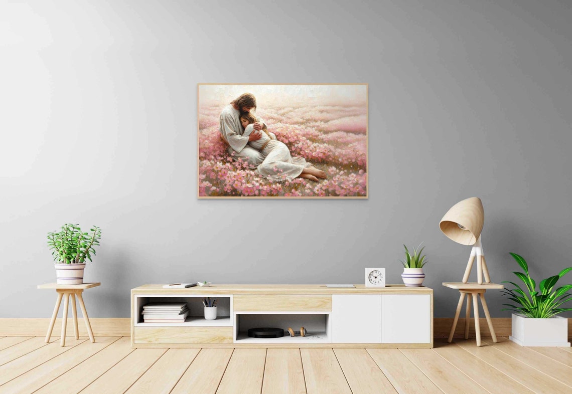 A Safe Place Christian Art Jesus Hugging Woman Jesus Portrait Lds Art Bible Art Bible Parable Jesus And Girl Art Christian - Image 6