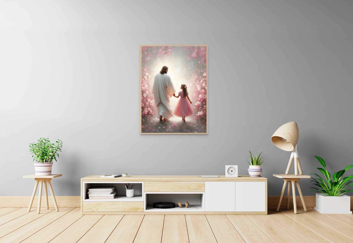 Traveled Road Christian Art Jesus With Girl Picture Of Jesus Christian Art For Women Jesus Art Lds Prints Bible Art Catholic Art - Image 5