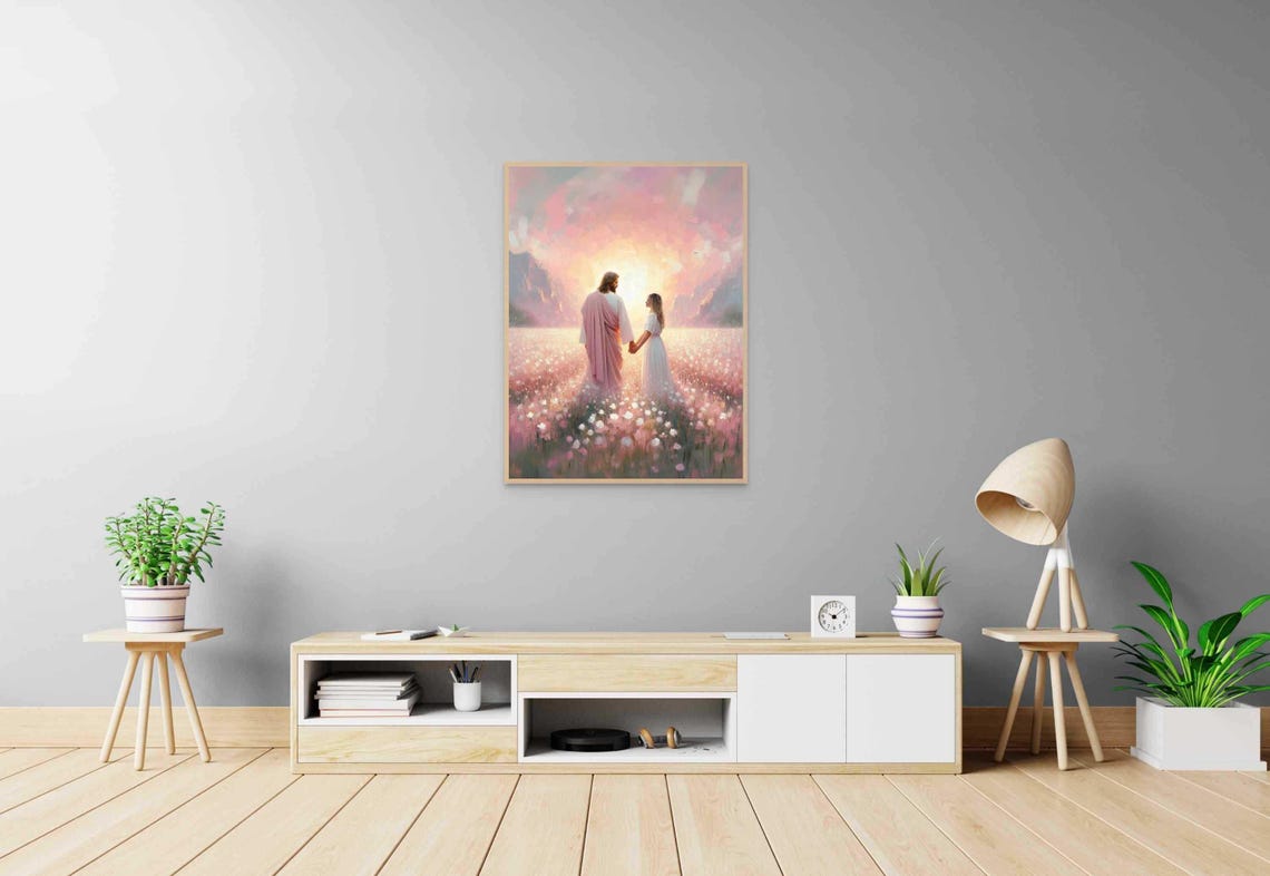 Truth And Love Modern Christian Art Jesus And Woman Jesus Prints Lds Art Bible Art Jesus And Girl Art Jesus Painting Christ Prints - Image 5