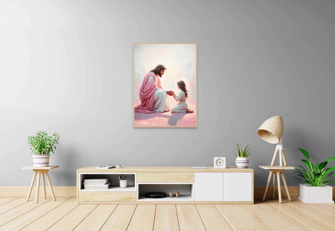 Confide In Him Christian Art Jesus And Girl Picture Of Jesus Art Lds Art Bible Wall Art Modern Christian Art Christian Art For Women - Image 6