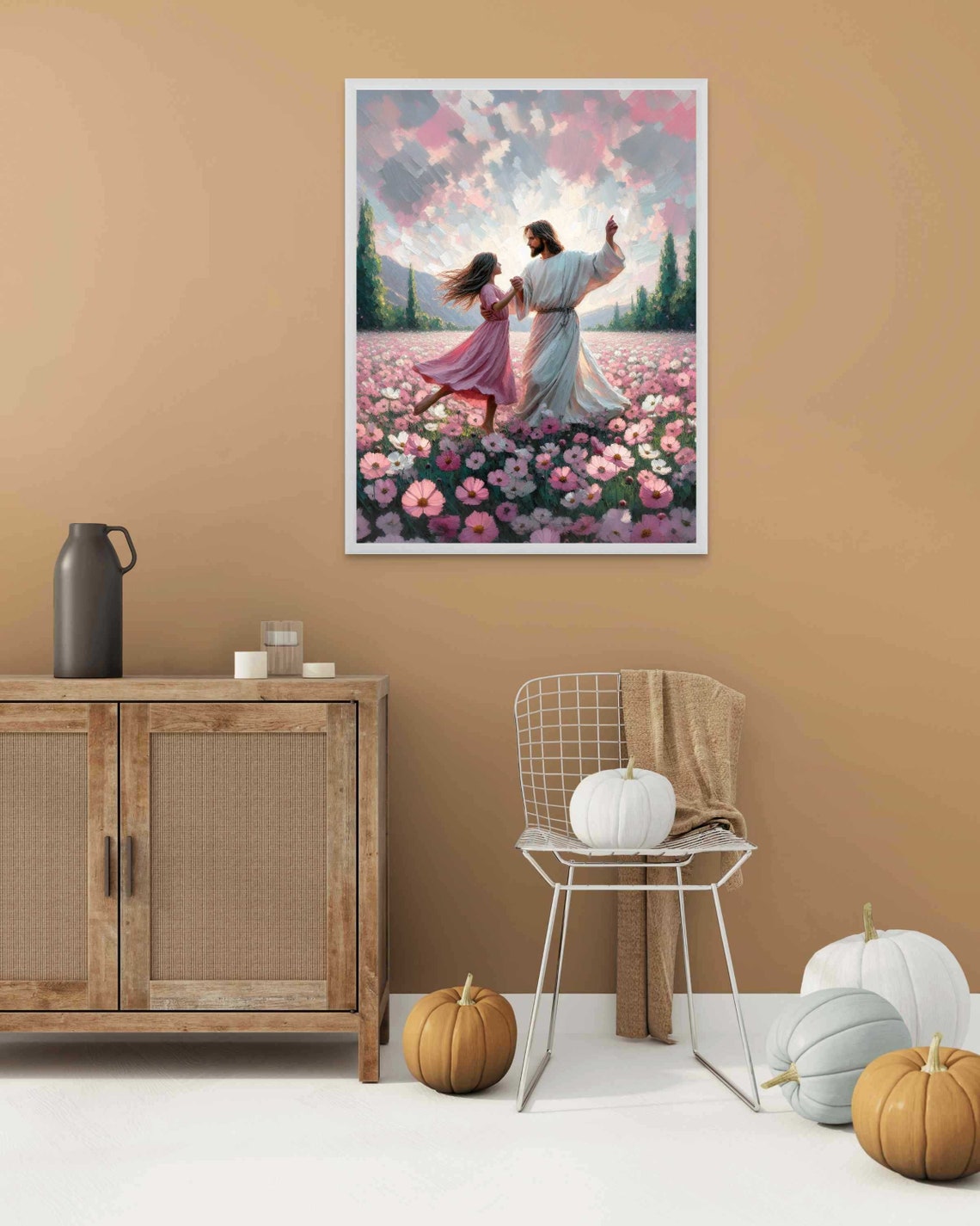 Dance With Jesus Christian Art Jesus And Girl Dancing Jesus Art Lds Art Bible Painting Picture Of Jesus Jesus With Children Wall Art - Image 3