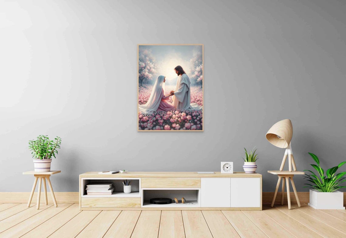 His Wisdom Christian Art Jesus And Woman Jesus Portrait Lds Painting Bible Prints Jesus With Girl Jesus Picture Christian Poster - Image 6