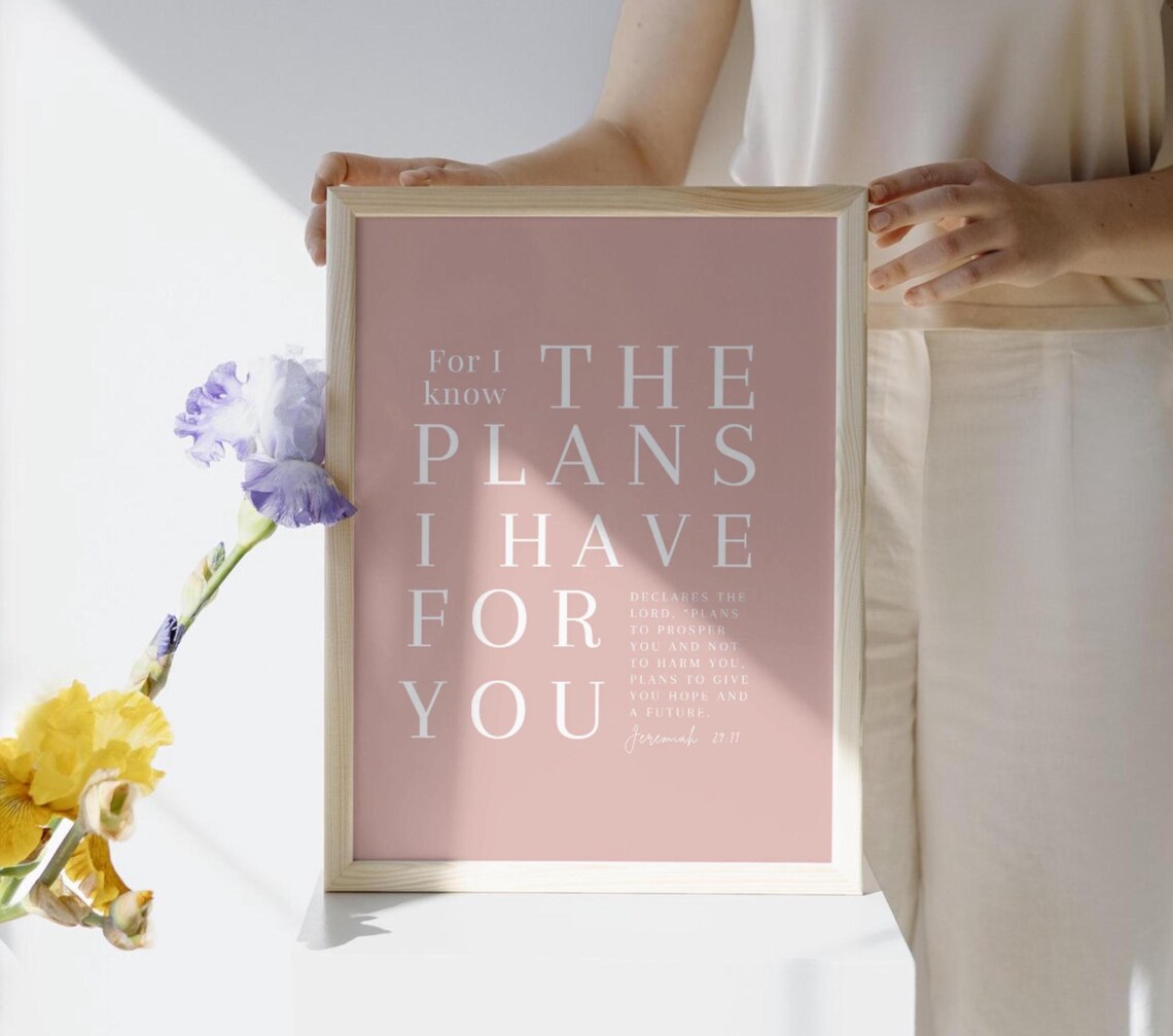 Jeremiah 29:11 Scripture Wall Art, Christian Gift - Image 3