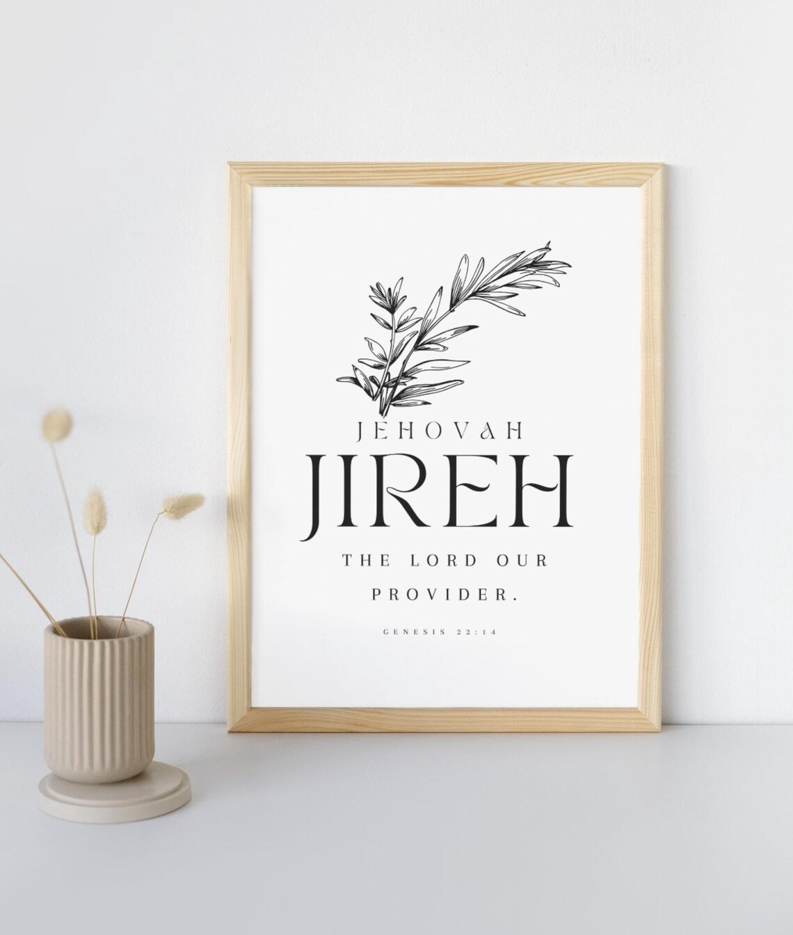 Jireh Names of God Christian Minimalist Art Print