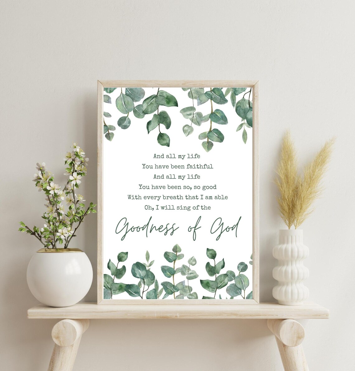 Goodness Of God Christian Lyric Wall Decor Print - Image 3