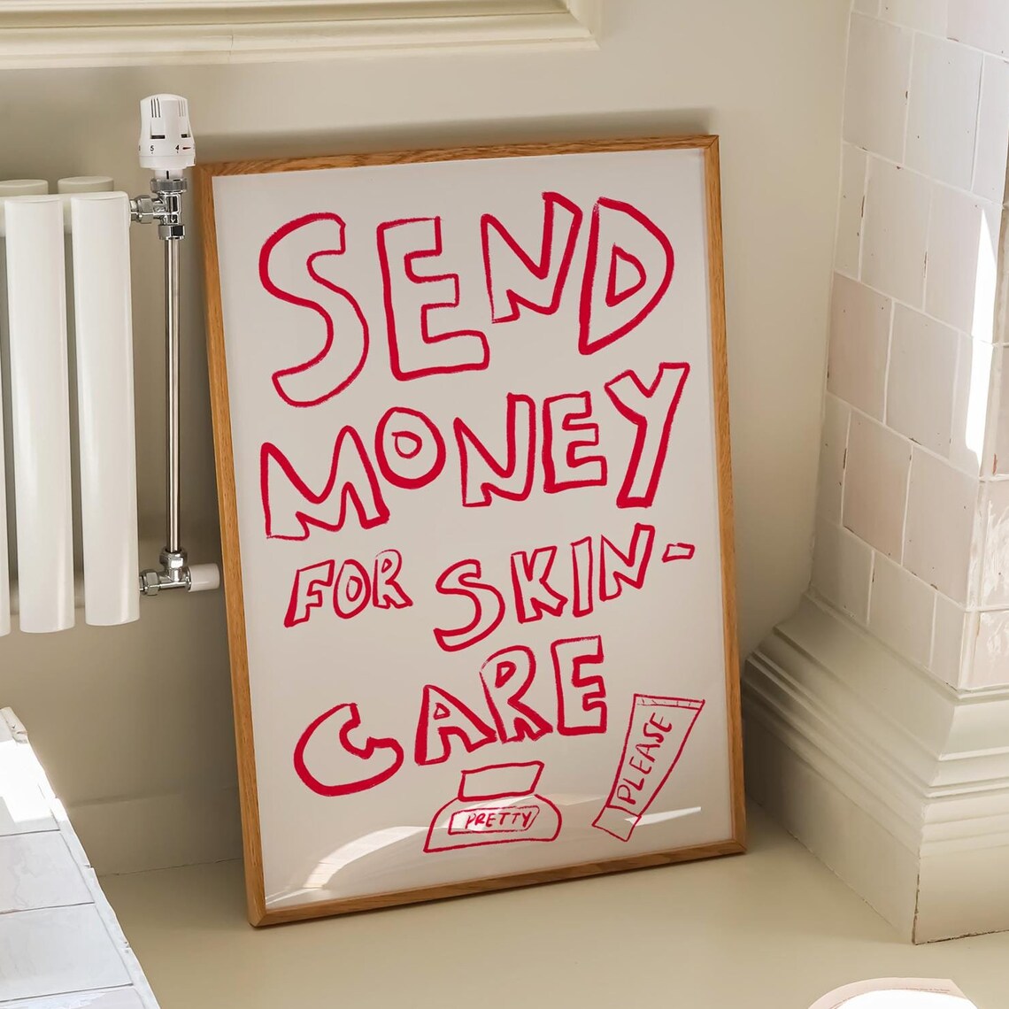 Send Money For Skincare Typography Art Print