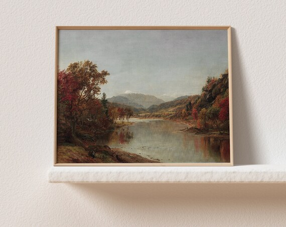 Autumn Landscape Cottagecore Wall Art Print
