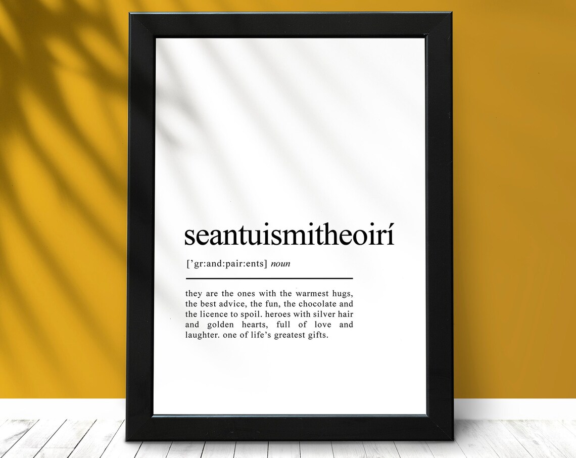 Irish Grandparents Art Print, Grandma Gift Wall Decor - Image 2
