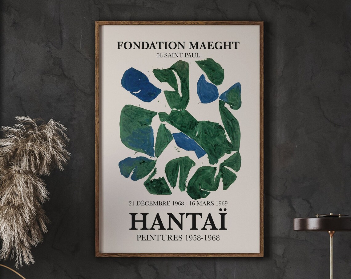 Simon Hantai Boho Mid-Century Abstract Art Print