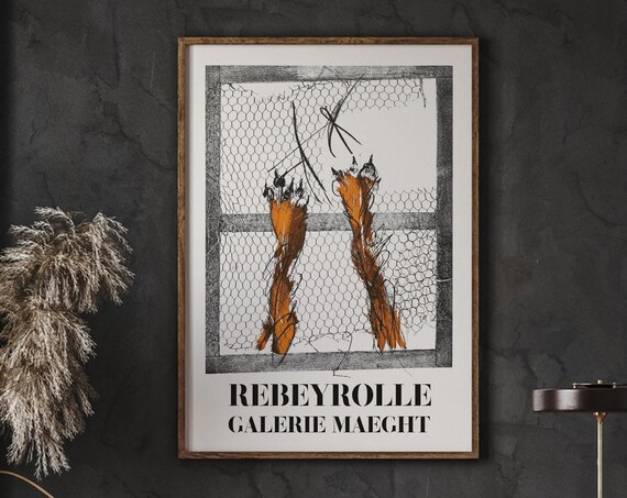Galerie Maeght Exhibition Poster Paul Rebeyrolle Art Wall Home Gallery Decor