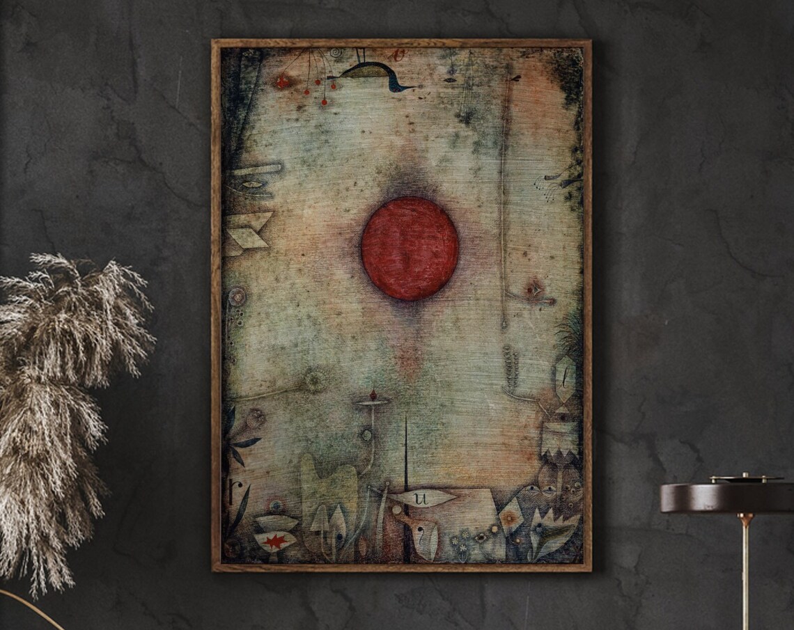 Paul Klee Exhibition Poster, Vintage Abstract Art