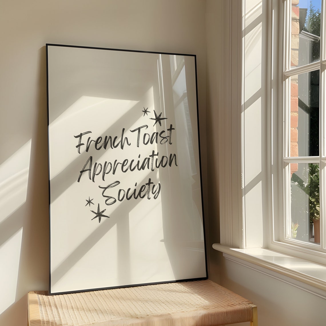 French Toast Appreciation Society Kitchen Script Quote Poster