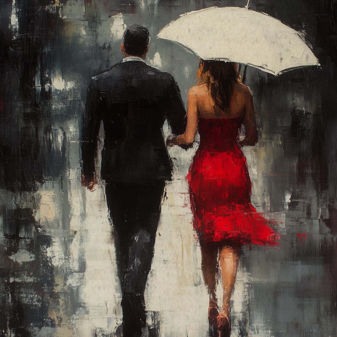 Valentines Day Print Retro Valentines Day Painting Romantic Cute Valentines Day Wall Art Print Wh0040 - Image 4
