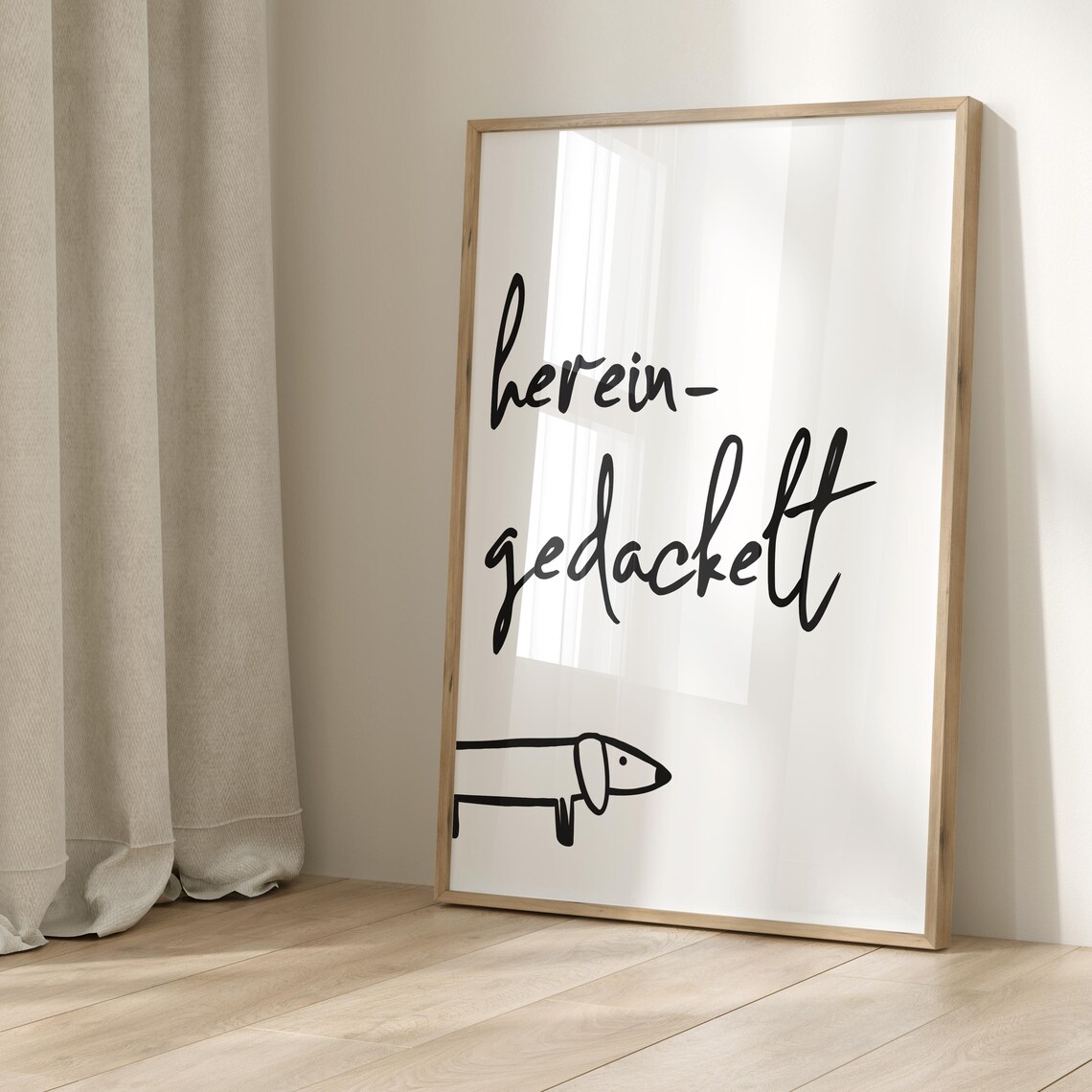 Dachshund Welcome Entrance Area Art Print