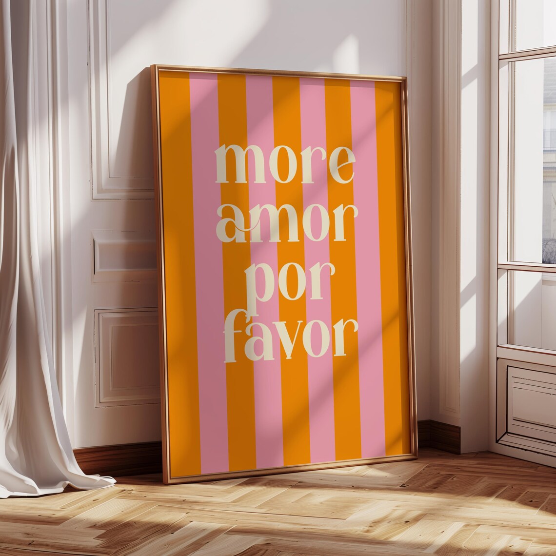 More Amore Por Favor, Minimalist Love Quote Print
