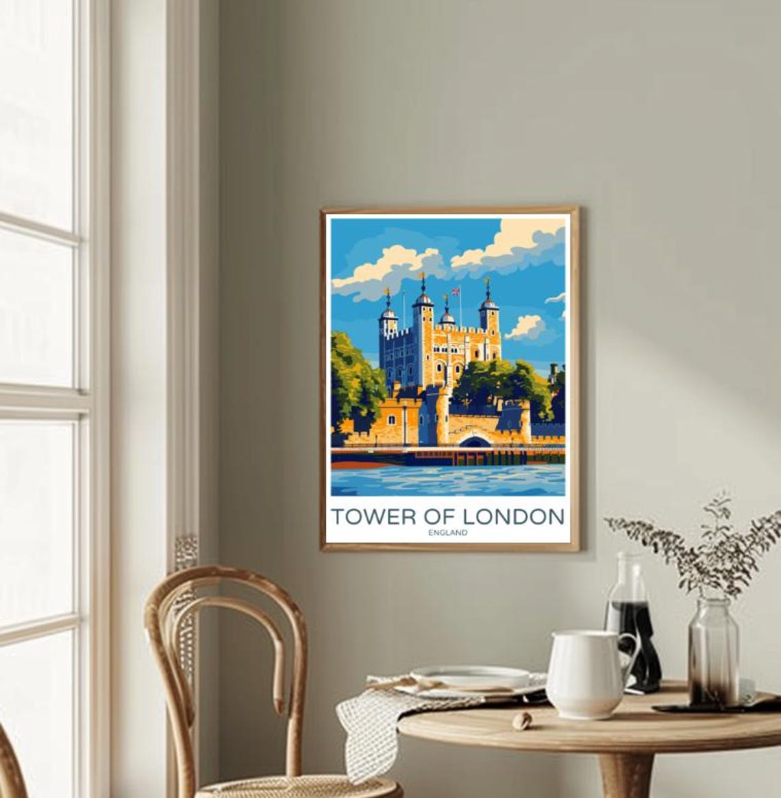 Tower Of London England Historic White Tower Thames View Poster - Image 2