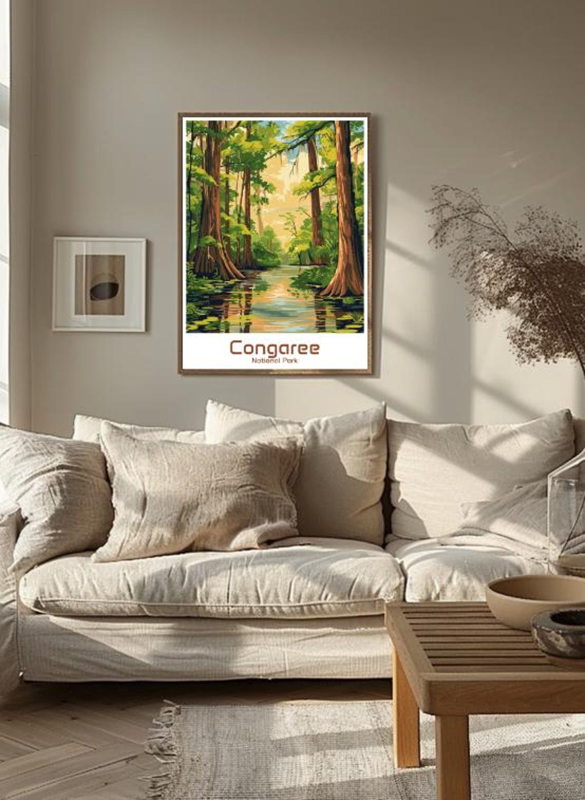 Congaree National Park Cypress Swamp Sunlit Water Scenic Poster - Image 3