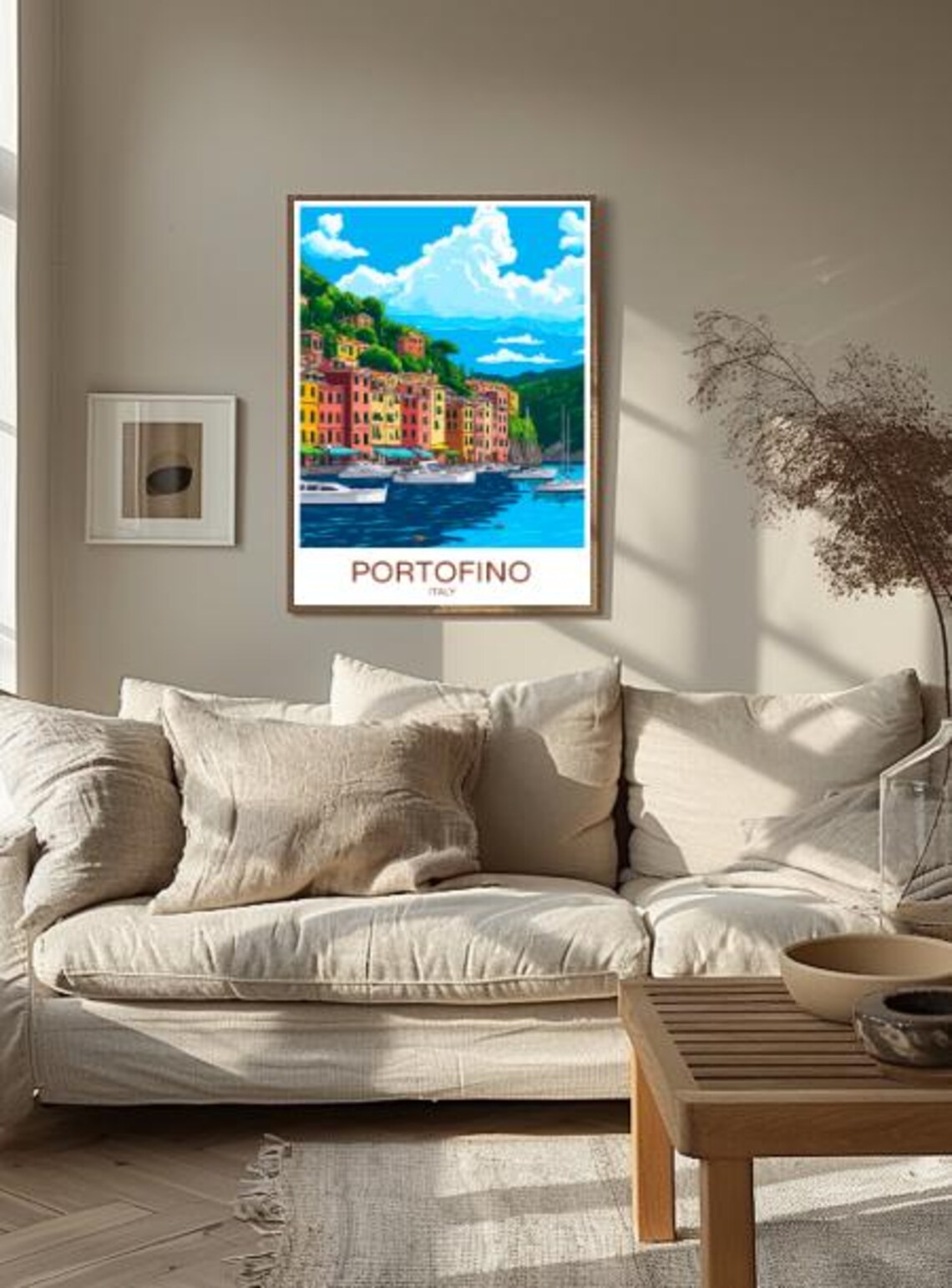 Portofino Italy Colorful Harbor Boats Italian Riviera Travel Poster - Image 2