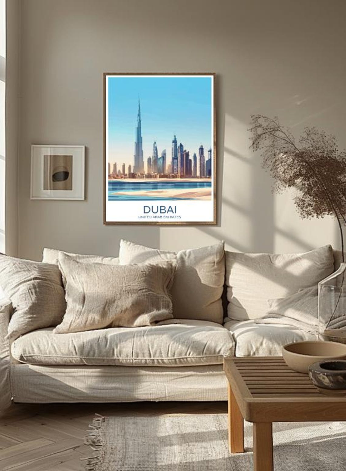 Dubai Burj Khalifa Skyline by the Sea United Arab Emirates Poster - Image 3