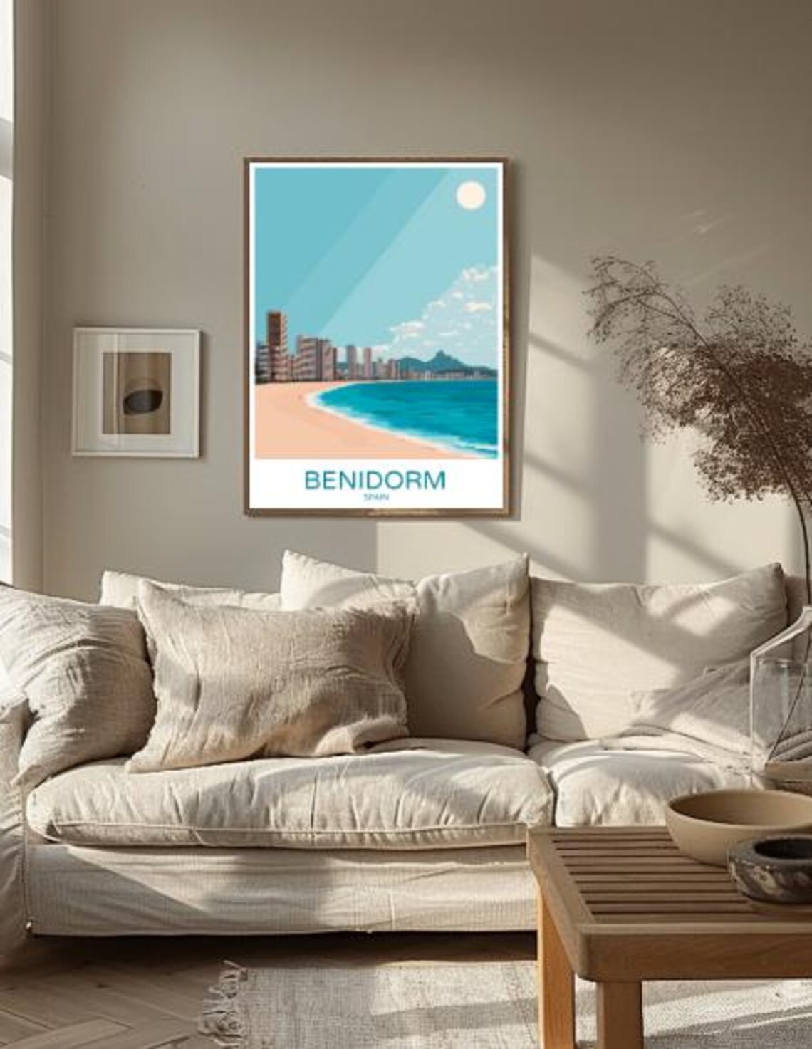 Benidorm Spain Beachfront City Skyline Mediterranean Travel Poster - Image 2